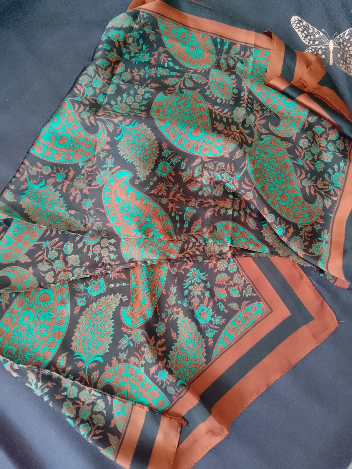 Foulard echarpe em cetim – photo 3